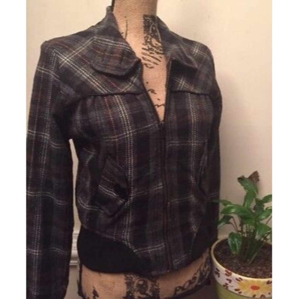 Beverly Hills Polo Club Bomber Jacket Medium Juniors Wool Cropped Womens Coat